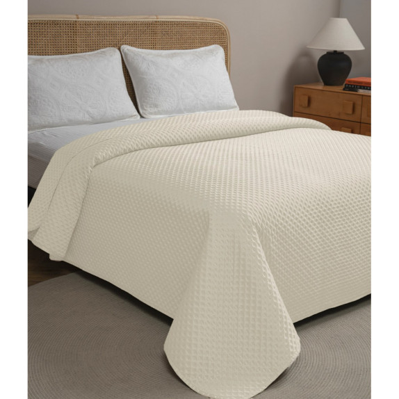 Κουβερλι Saten Υπερδιπλο 220Χ240 Adam Home Imperial Ecru