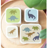 A little lovely company: Σετ 4 δοχεία φαγητού Lunch & Snack Box Dinosaurs SBSEDI38