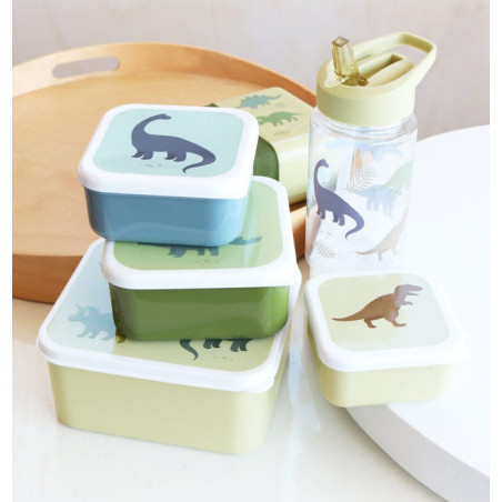 A little lovely company: Σετ 4 δοχεία φαγητού Lunch & Snack Box Dinosaurs SBSEDI38