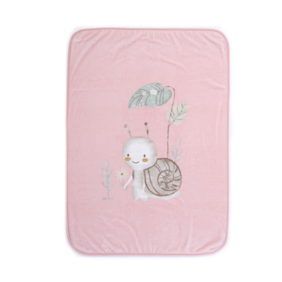 Βρεφική Κουβέρτα Κούνιας Nef-Nef Cute Snail Pink 100x140