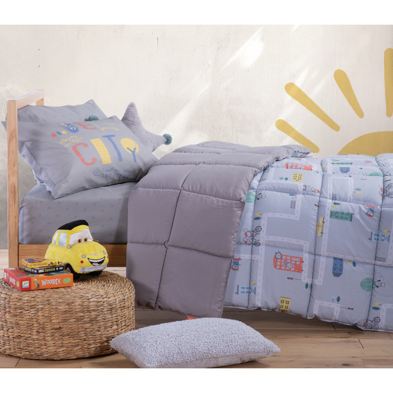 Παιδικό Πάπλωμα Μονό Nef-Nef Velocity Grey 160x220