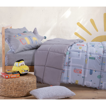Παιδικό Πάπλωμα Μονό Nef-Nef Velocity Grey 160x220