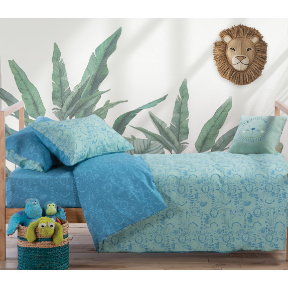 Σετ Παιδική Παπλωματοθήκη Μονή 2 Τεμαχίων Nef-Nef Jungle...