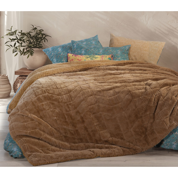 Κουβερτοπάπλωμα Μονό με Γούνα Sherpa Nef-Nef District...