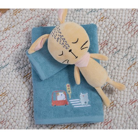 Σετ Βρεφικές Πετσέτες 2 Τεμαχίων Nef-Nef Traffic Cameo Blue