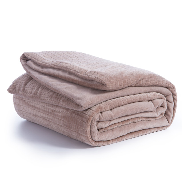 Κουβερτοπάπλωμα Μονό Nef-Nef Ezra 24 Mocca 160x220