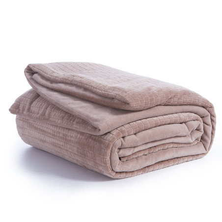 Κουβερτοπάπλωμα Μονό Nef-Nef Ezra 24 Mocca 160x220