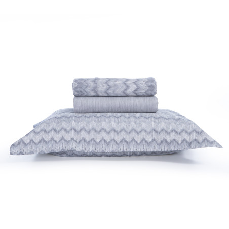 Σετ Παπλωματοθήκη Υπέρδιπλη 3 Τεμαχίων Nef-Nef Energy Grey 240x230