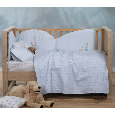 Σετ Σεντόνια Λίκνου 2 Τεμαχίων Nef-Nef Favorite Toys 2τμχ L.Blue 70x120