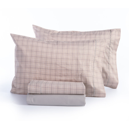 Σετ Παπλωματοθήκη Υπέρδιπλη 3 Τεμαχίων Nef-Nef Gren Beige 240x230