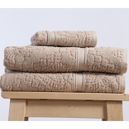 Πετσέτα Σώματος Nef-Nef Louiza Beige 70x140