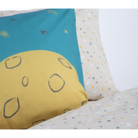 Σετ Παιδικά Σεντόνια Μονά 3 Τεμαχίων Nef-Nef Outer Space Petrol 170x260