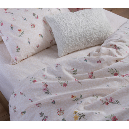 Σετ Παπλωματοθήκη Υπέρδιπλη 3 Τεμαχίων Nef-Nef Plant Ecru 240x230