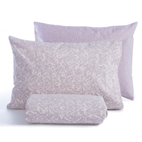 Σετ Παπλωματοθήκη Φανελένια Υπέρδιπλη 3 Τεμαχίων Nef-Nef Sorial Mauve 240x230