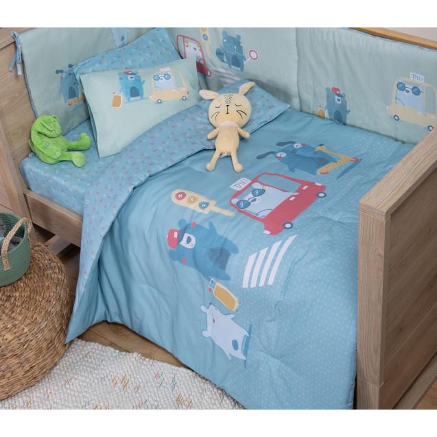 Βρεφικό Πάπλωμα Nef-Nef Traffic Blue 110x140