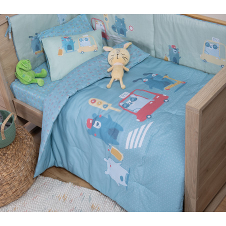 Βρεφικό Πάπλωμα Nef-Nef Traffic Blue 110x140