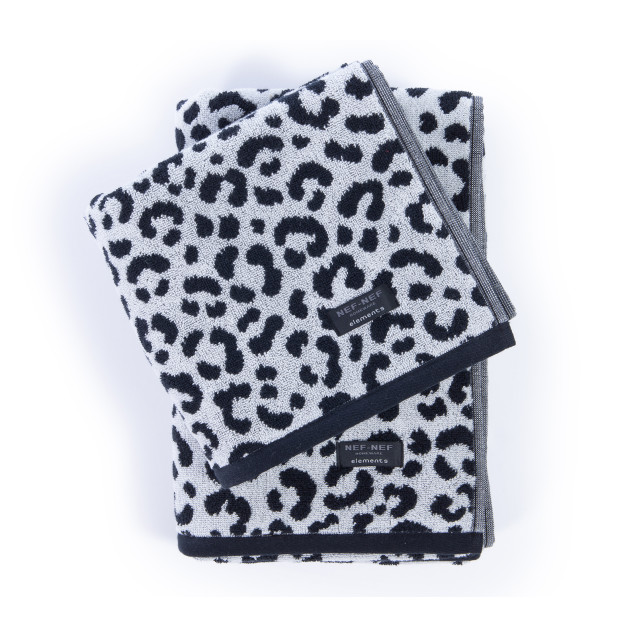 Πετσέτα Προσώπου Nef-Nef Tsitar Grey/Black 50x90