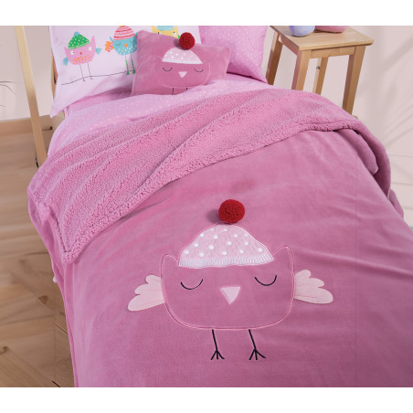 Παιδικό Ριχτάρι Πολυθρόνας Nef-Nef Tweet So Sweet-Lovely Rose 130x180