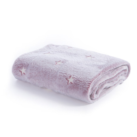 Κουβέρτα Fleece Φωσφοριζέ Κούνιας Nef-Nef Interstellar Rose 110x150