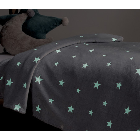 Παιδική Κουβέρτα Fleece Φωσφοριζέ Μονή Nef-Nef Interstellar Denim 160x220