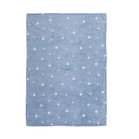 Παιδική Κουβέρτα Fleece Φωσφοριζέ Μονή Nef-Nef Interstellar Denim 160x220