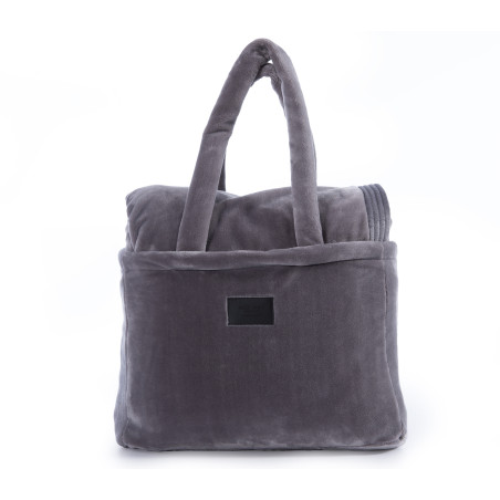 Κουβέρτα Βελουτέ Υπέρδιπλη Nef-Nef Velosso Grey 230x240