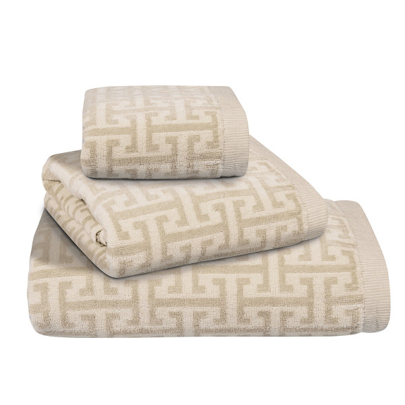 Σετ Πετσέτες 3 Τεμαχίων Greenwich Polo Club 3093 Taupe-Ecru
