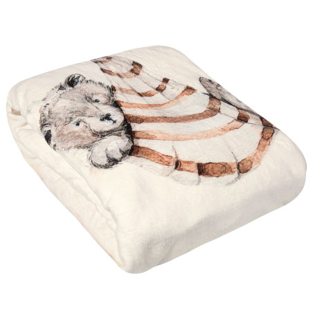 Κουβέρτα Fleece Αγκαλιάς Greenwich Polo Club 8850 Cream-Taupe-Teracotta 80x110