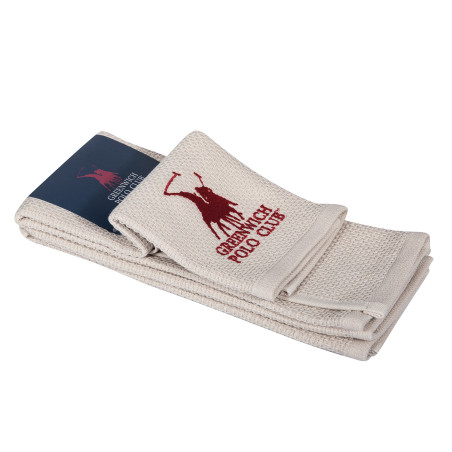 Σετ Ποτηρόπανα 2 Τεμαχίων Greenwich Polo Club 2803 Taupe 40x60