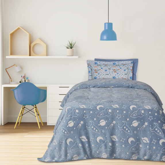 Παιδική Κουβέρτα Fleece Μονή Φωσφοριζέ Das Home 4899...