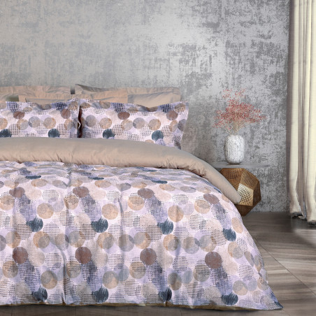 Σετ Σεντόνια Μονά με Λάστιχο 3 Τεμαχίων Das Home 5426 Beige-Taupe-Black 120x200+35