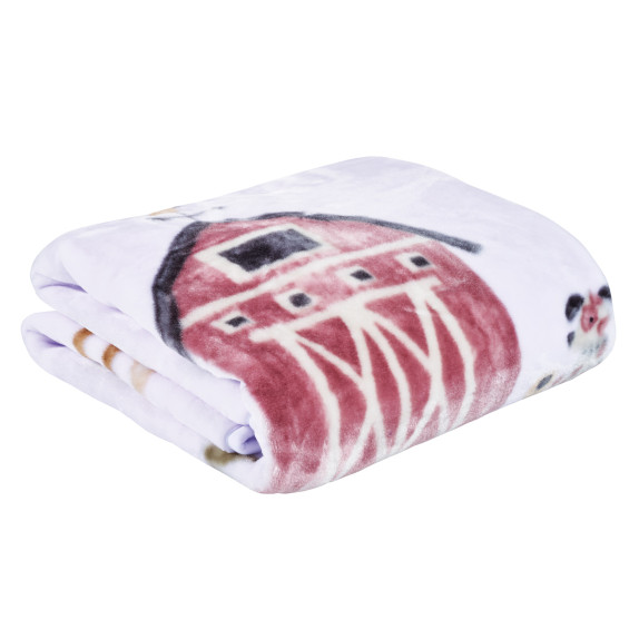 Κουβέρτα Βελουτέ Κούνιας Das Home 4916 White-Taupe 110x140