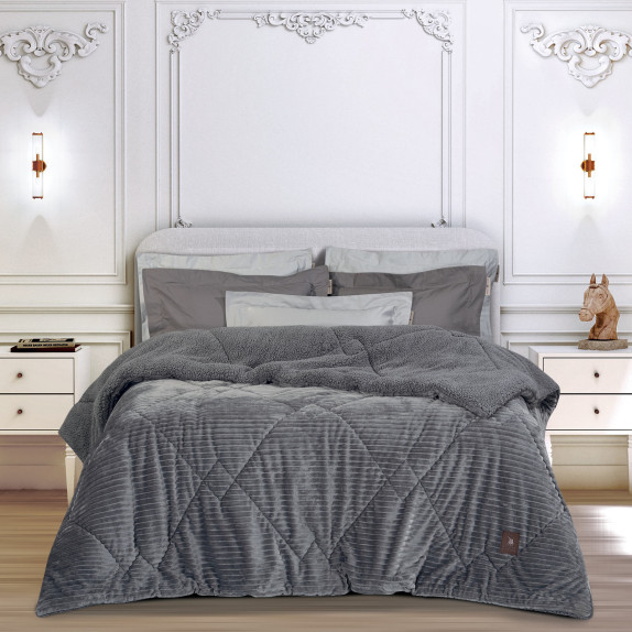 Κουβερτοπάπλωμα Υπέρδιπλο με Γούνα Sherpa Greenwich Polo...