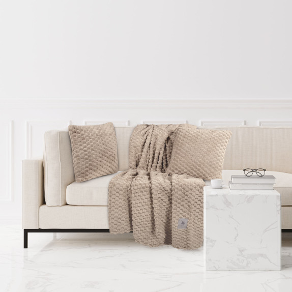 Κουβέρτα Fleece Καναπέ Greenwich Polo Club 3475 Taupe...