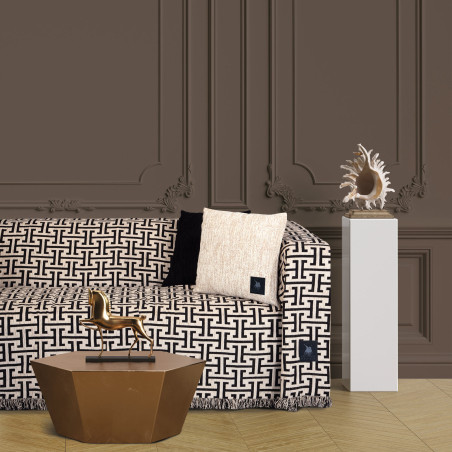 Ριχτάρι Διθέσιου Greenwich Polo Club 3931 Ecru-Black 180x250