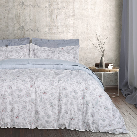 Σετ Παπλωματοθήκη Υπέρδιπλη 3 Τεμαχίων Das Home 1684 Grey-Green-Bordeaux 220x240