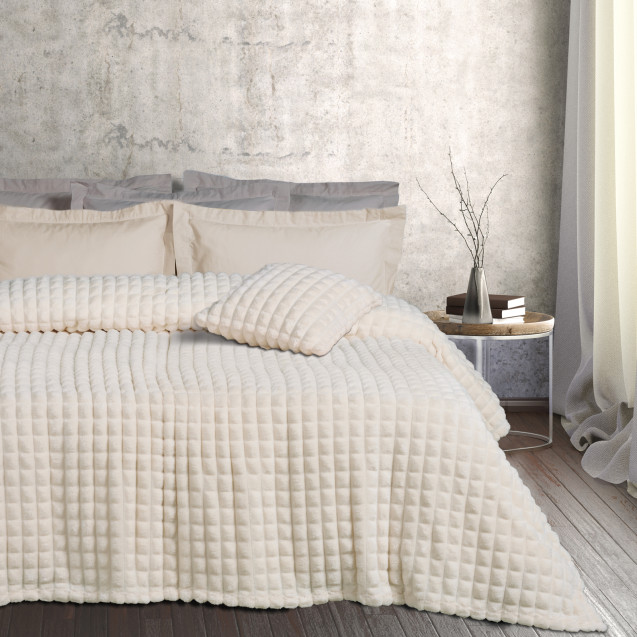 Κουβέρτα Fleece Υπέρδιπλη Das Home 1356 Ivory...