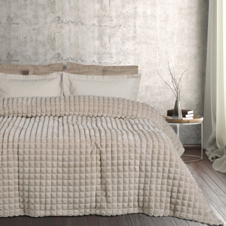 Κουβέρτα Fleece Υπέρδιπλη Das Home 1357 Taupe 220x240