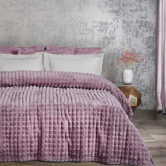 Κουβέρτα Fleece Υπέρδιπλη Das Home 1358 Dusty Purple 220x240