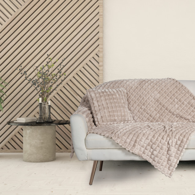 Κουβέρτα Fleece Καναπέ Das Home 1357 Taupe 130x170