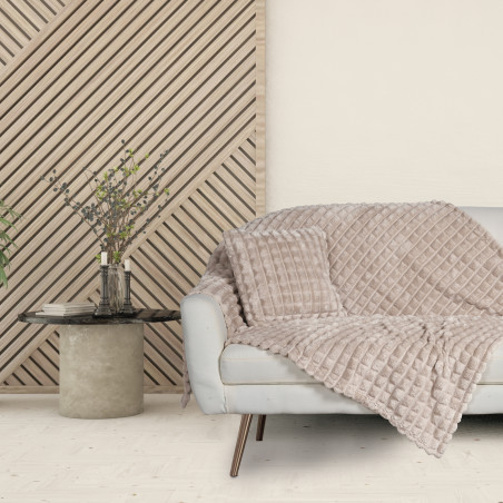 Κουβέρτα Fleece Καναπέ Das Home 1357 Taupe 130x170