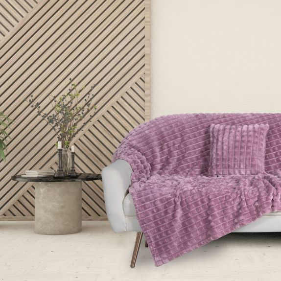 Κουβέρτα Fleece Καναπέ Das Home 1358 Dusty Purple 130x170