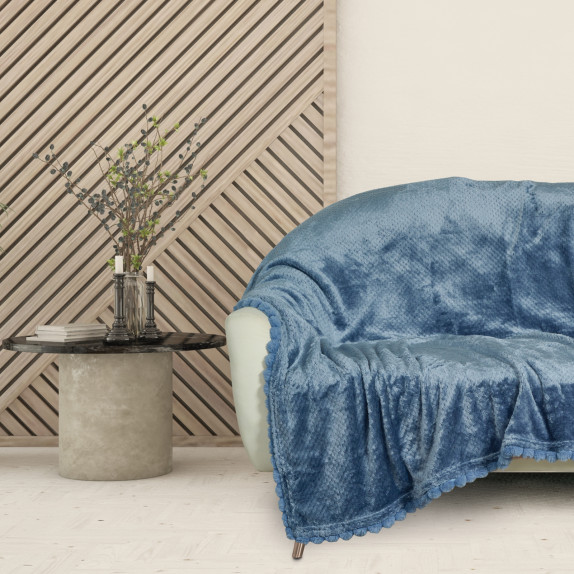Κουβέρτα Fleece Καναπέ Das Home 1186 Dusty Blue 130x170