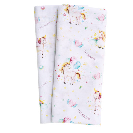 Σετ Σεντόνια Λίκνου 2 Τεμαχίων Das Home 4919 White-Pink-Mint 70x120