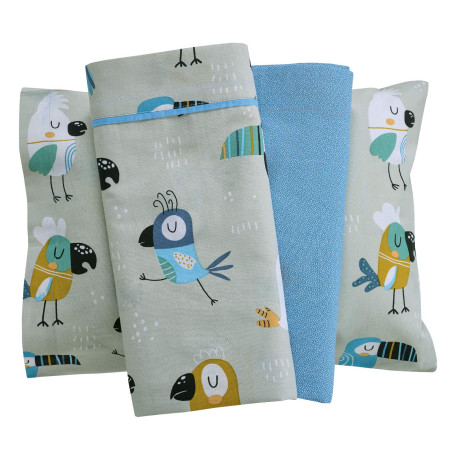 Σετ Σεντόνια Κούνιας 3 Τεμαχίων Das Home 4914 Grey-Blue-Mint 130x170