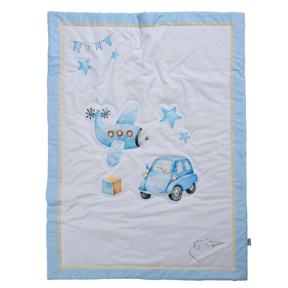 Πάπλωμα Κούνιας Das Baby 4918 Blue-White-Ochre 110x150