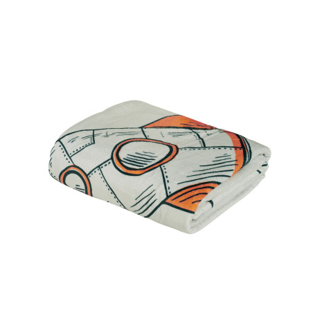 Κουβέρτα Fleece Αγκαλιάς Das Home 4912 Blue-Grey-Orange 80x110