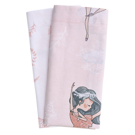 Σετ Σεντόνια Λίκνου 2 Τεμαχίων Das Home 4913 Pink-Lilac 70x120