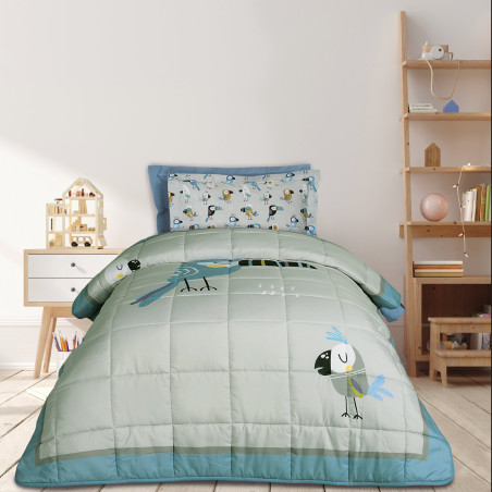 Παιδικό Πάπλωμα Μονό Das Home 4914 Grey-Blue-Mint 160x220