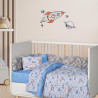 Σετ Σεντόνια Κούνιας 3 Τεμαχίων Das Home 4912 Grey-Blue-Orange 130x170